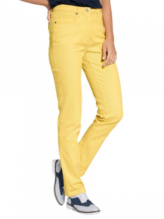 Štýlové džínsy PATRIZIA DINI, žlté