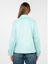 Krátky elegantný kabátik s dvojradovým zapínaním – mätový