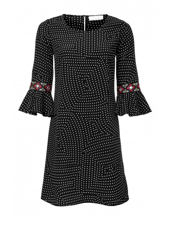 Dizajnové dámske šaty Rick Cardona s potlačou, čierno-biele