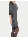 Značkové pletené šaty Tamaris, šedo-čierne
