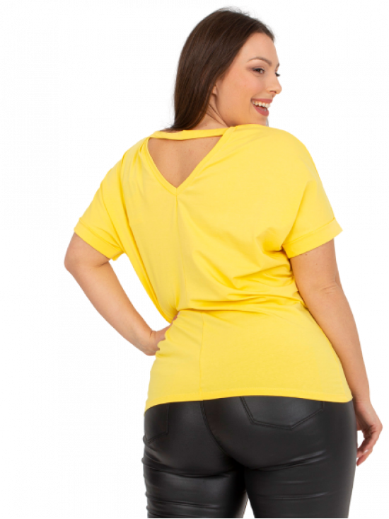 Dámske Oversize tričko s krátkymi rukávmi, žlté
