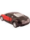 Detské autíčko Bugatti Transformers na batérie, ktoré sa zmení na robota, červené