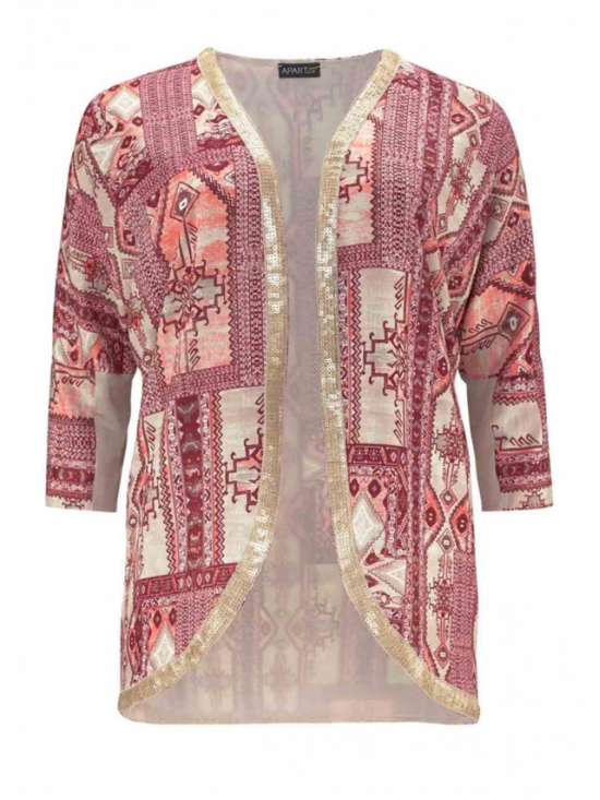 APART kimono, pieskovo - červené
