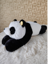 Plyšová hračka, mäkkučká panda s dekou vo vnútri, čierno-biela - video vo fotkách
