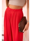 ​Viskózové nohavice „Freedom“ červené – Talianska ľahkosť na každý deň