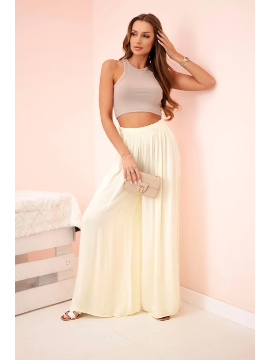 ​Viskózové nohavice „Freedom“ žlté – Talianska ľahkosť na každý deň