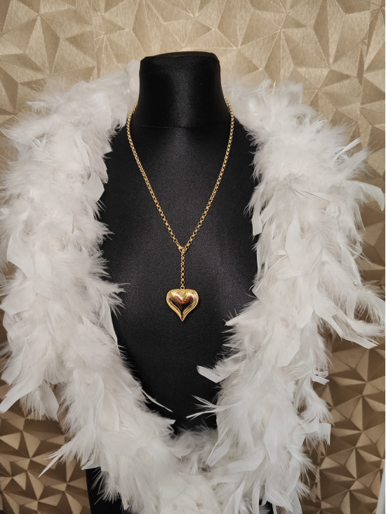 Náhrdelník zlatý dámsky s krásnym leským srdiečkom - video vo fotkách