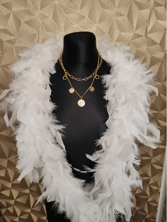 Náhrdelník zlatý dámsky s okrúhlymi príveskami so zirkónmi - video vo fotkách