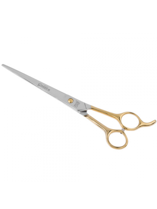 Special One Golden Elitte Straight Scissors 8,5" - pevné rovné nožnice na ošetrovanie s dlhými čepeľami a pozlátenou rukoväťou