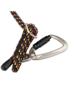 Hurtta Adjustable Rope Leash Eco Licorice - nastaviteľné lanové vodítko s mäkkým úchopom pre psa, čierne s neónovými vložkami