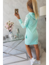 Dámske šaty s nápisom OFF - WHITE, mätové