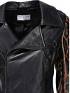 Kožená bunda s LEO vzorom Rick Cardona, čierna