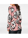 Jemný pletený sveter s kvetinovou potlačou Heine, ružovo-biely