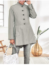 Dizajnový prechodný kabát Linea Tesini, svetlosivý