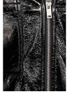 AJC dámska bunda z imitácie kože, čierna