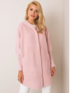 Dámsky teddy coat / kabátik s kapucňou, svetlo ružový