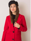 Elegantný dámsky kabát, červený