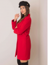 Elegantný dámsky kabát, červený