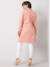Elegantný dámsky kabát, púdrovo ružový