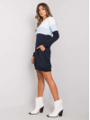 Pohodlné dámske šaty s vreckami, námornícka modrá