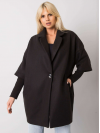 Dámsky Oversize štýlový kabát s 3/4 rukávmi, čierny