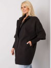 Dámsky Oversize štýlový kabát s 3/4 rukávmi, čierny