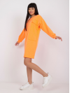 Dámske mikinové šaty s dlhými rukávmi, neónovo oranžové
