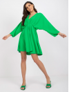 Pohodlné dámske šaty, zelené
