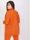 Elegantné dámske sako so zapínaním na gombík, tmavo oranžové
