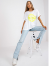 Dámske Oversize tričko s nápisom VINTAGE, biele+žlté