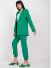 Elegantné dámske sako so zapínaním na gombík, zelené