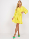 Pohodlné dámske šaty, žlté
