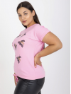 Dámske Oversize tričko s vážkami, ružové