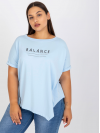 Dámske tričko s nápisom Balance, bledo modré