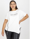 Dámske tričko s nápisom Balance, biele