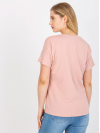 Dámske Oversize tričko s vreckom, púdrovo ružové