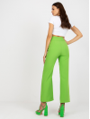 Štýlové dámske široké nohavice, svetlé zelené