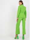 Štýlové dámske sako s gombíkmi, svetlé zelené