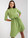 Dámske šaty s potlačou, zelené