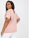 Dámske Oversize tričko s krátkymi rukávmi, púdrovo ružové