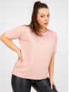 Dámske Oversize tričko bez vzoru, púdrovo ružové