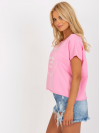 Dámske Oversize tričko s výšivkou, ružové