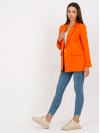Elegantné dámske sako so zapínaním na gombík, oranžové