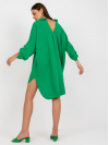 Dámske košeľové Oversize šaty s vreckom, zelené
