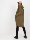 Dámska dlhá Oversize mikina s kapucňou, khaki