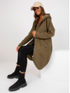 Dámska dlhá Oversize mikina s kapucňou, khaki