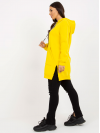 Dámska mikina s dlhými rukávmi s kapucňou, žltá