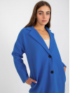 Dámsky Oversize štýlový kabát s dlhými rukávmi, modrý