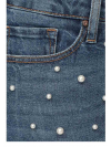 CROSS značkové džínsové šortky s perlami, modré