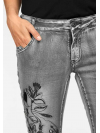 Značkové Skinny rifle Blue Monkey s výšivkou, šedé